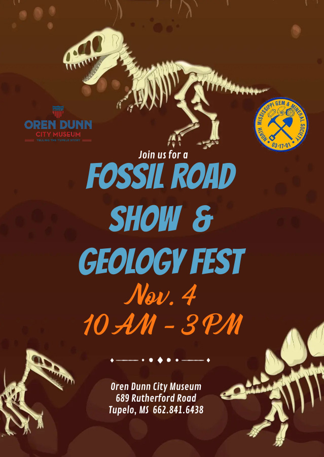 Fossil Road Show & Geology Fest Nov. 4 10am-3pm at Oreen Dunn Museum